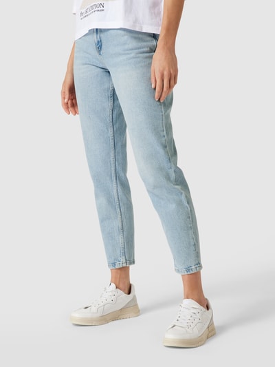 Mango Mom Fit Jeans mit Stretch-Anteil Hellblau Melange 4