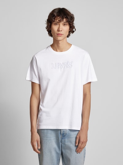 Levi's® Relaxed Fit T-Shirt mit Label-Stitching Weiss 4