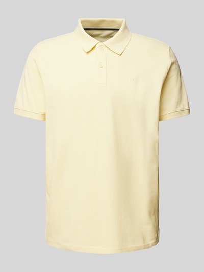 Tom Tailor Koszulka polo o kroju regular fit z wyhaftowanym logo Jasnożółty 2