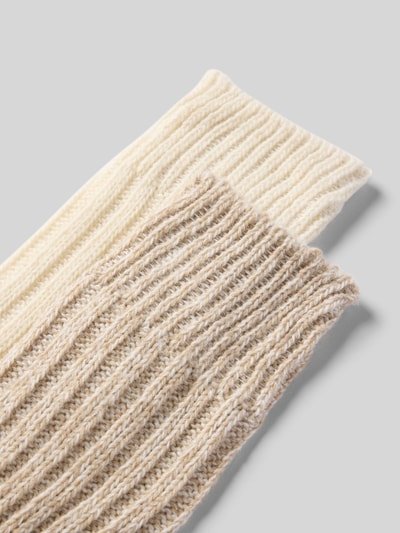 Snocks Socken mit geripptem Abschluss im 2er-Pack Offwhite 2