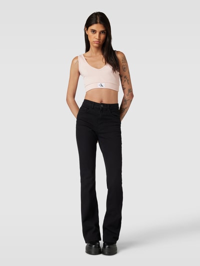 Calvin Klein Jeans Korte top met bandjes en labeldetail Oudroze - 1