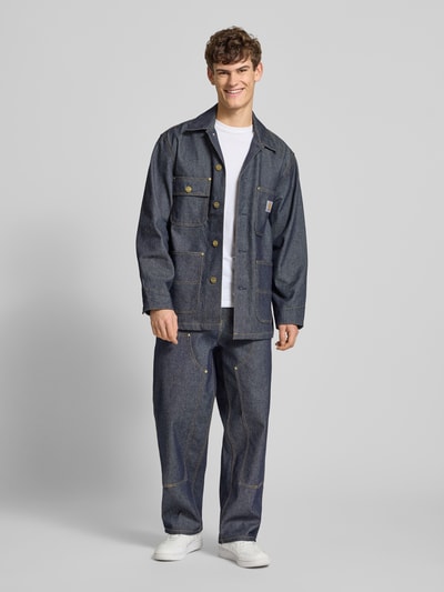 Carhartt Work In Progress Jeansjacke mit aufgesetzten Taschen Modell 'ADEN' Jeansblau 1