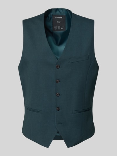 s.Oliver BLACK LABEL Slim Fit Anzugweste mit Viskose-Anteil Modell 'SO PURE' Dunkelgruen 2