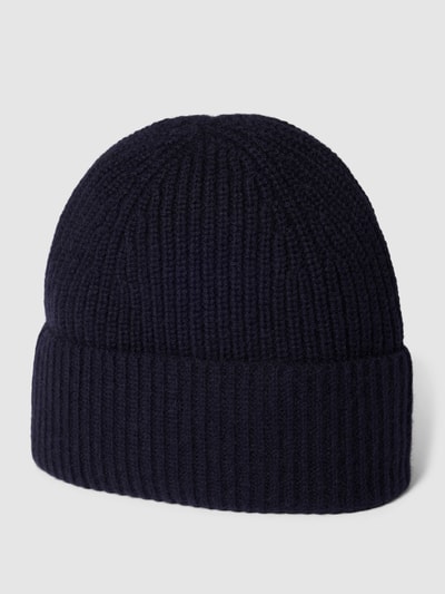 MCNEAL Beanie aus reinem Kaschmir mit breitem Umschlag Marineblau 1