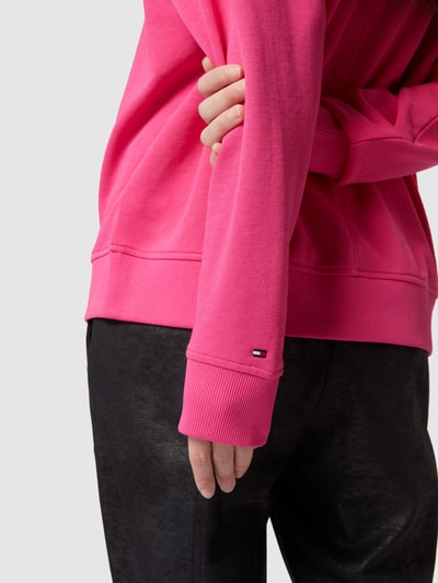 Tommy Hilfiger Regular Fit Sweatshirt aus Baumwoll-Mix mit Label-Stitching Pink 3