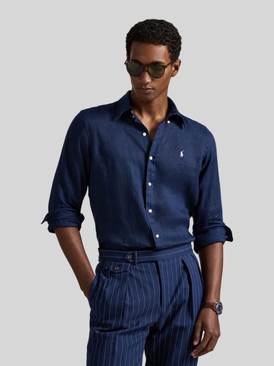Polo Ralph Lauren Relaxed Fit Freizeithemd aus reinem Leinen Marine 4