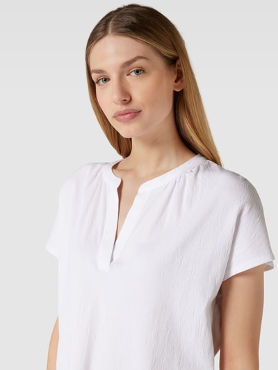 OPUS T-Shirt mit V-Ausschnitt Modell 'Skirius' Weiss 3