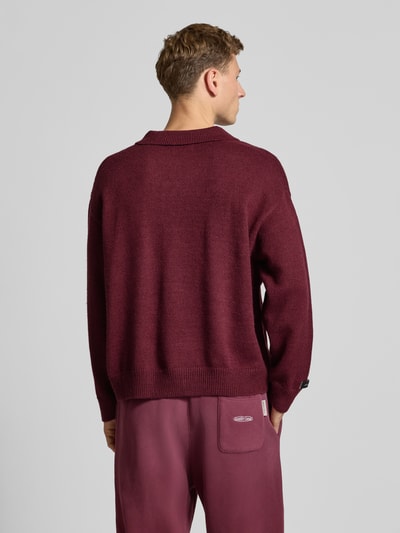 ANOTHER COTTON LAB Strickpullover mit Label-Details Bordeaux 5