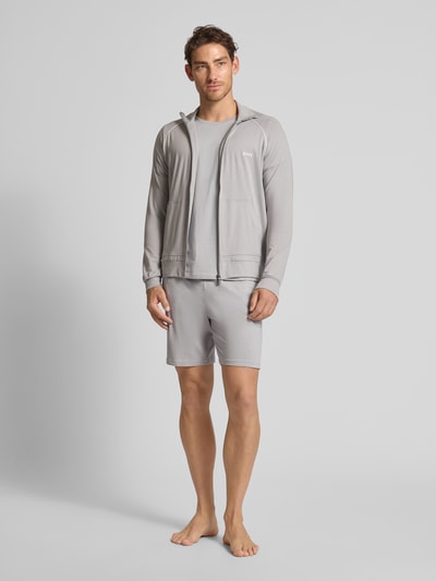 BOSS Regular Fit Sweatshorts aus Baumwoll-Elasthan-Mix Hellgrau 1