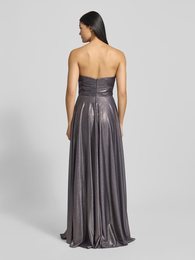 Jake*s Cocktail Regular fit avondjurk in strapless design  Middengrijs gemêleerd - 5