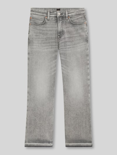 BOSS Orange Cropped Schlaghose aus Baumwoll-Mix Modell 'SOFT KICK FLARE' Mittelgrau 2