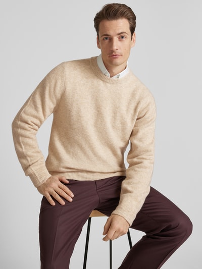 MCNEAL Regular Fit Strickpullover mit Rundhalsausschnitt Beige Melange 3