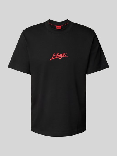 HUGO Regular Fit T-Shirt mit Rundhalsausschnitt Modell 'Dlogotee' Black 2