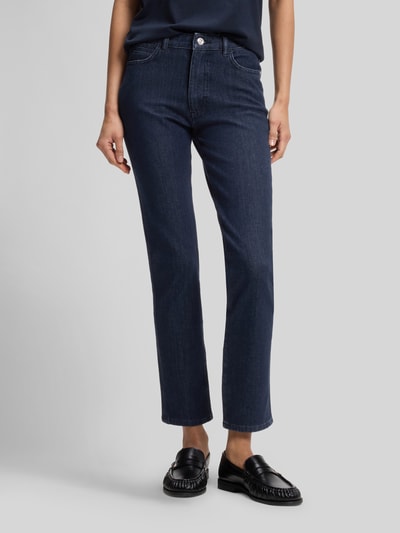 BOSS Spodnie jeansowe regular bootcut z mieszanki bawełny z dodatkiem wiskozy model 'KICK FLARE' Granatowy 4