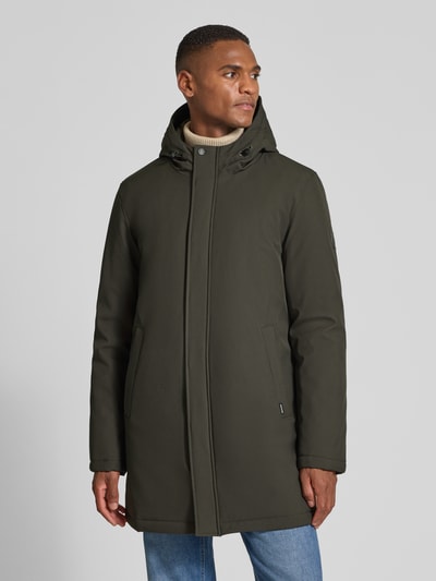 Matinique Regular fit parka met capuchon, model 'Madeston' Olijfgroen - 4