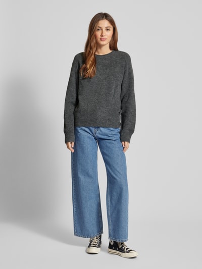 Pepe Jeans Gebreide pullover met ronde hals, model 'IRMA' Antraciet - 1