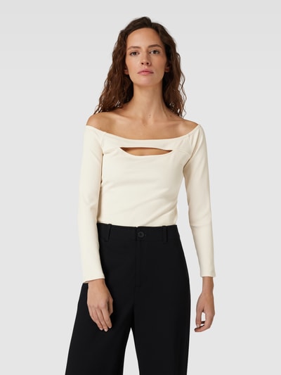 Guess Shirt met lange mouwen in off shoulder-look Offwhite - 4