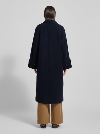 Samsøe Samsøe Płaszcz z mieszanki lnu model ‘ALMA’ Granatowy 5