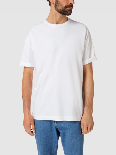 Drykorn T-Shirt mit fixierten Ärmelumschlägen Modell 'THILO' Weiß 4