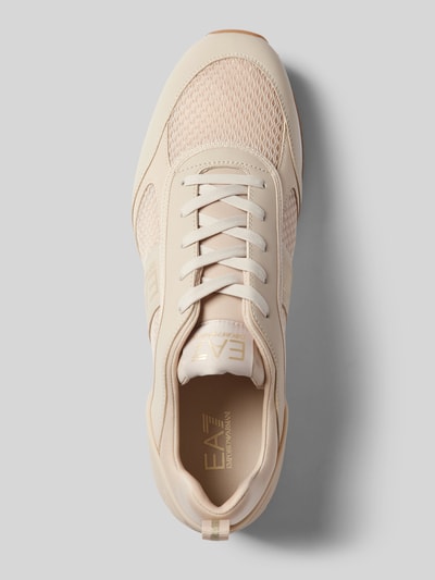 EA7 Emporio Armani Sneakers met labeldetails, model 'BLACK AND WHITE' Beige - 3