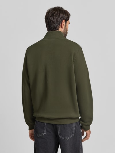 Armedangels Regular Fit Troyer aus reiner Baumwolle Modll 'WAARLO' Dunkelgruen 5