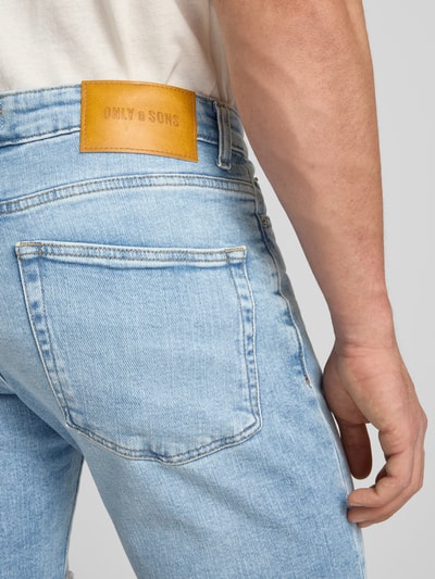 ONLY & SONS szorty jeansowe o kroju regular fit z mieszanki bawełny model ' Jeansowy niebieski 3
