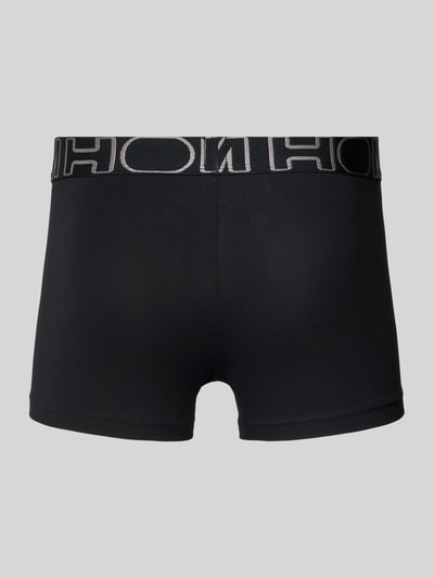 HOM Boxershort met elastische band met label in een set van 2 stuks Zwart - 3