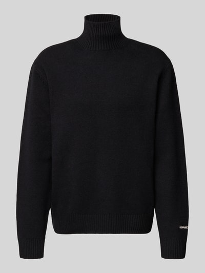 Jack & Jones Gebreide pullover met ribboorden, model 'NORREBRO'' Zwart - 2