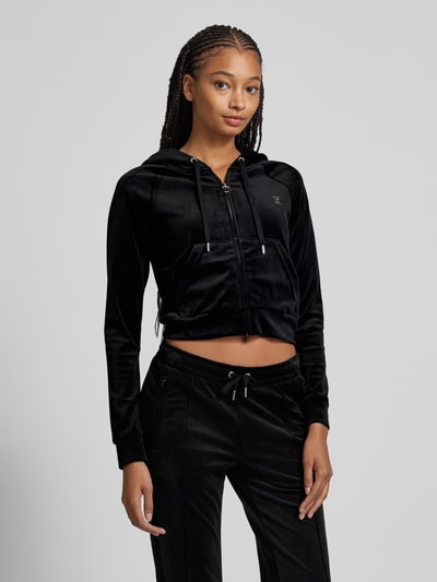 Juicy Couture Sweatjack met capuchon, model 'MADISON' Zwart - 4