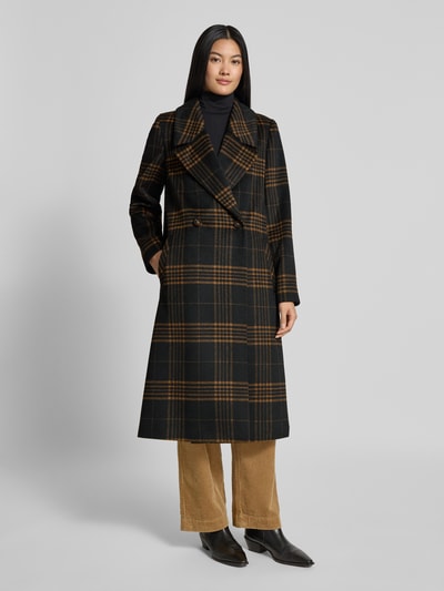 comma Regular fit lange jas met wol Antraciet - 4