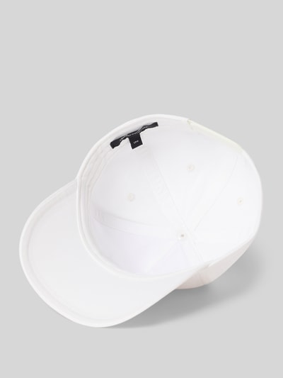 Produktfoto, biała czapka z daszkiem Basecap mit Label-Stitching od ARMANI EXCHANGE z bawełny, wzmocniony daszek, wyhaftowane logo, regulowana długość