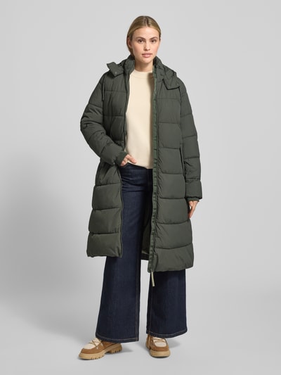 camel active Gewatteerde lange jas met steekzakken Groen - 1