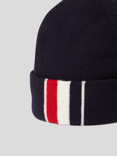 Thom Browne Beanie aus Merinowolle Dunkelblau 3