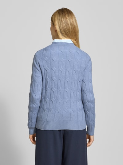 Tommy Hilfiger Regular Fit Strickpullover aus reiner Wolle Hellblau 5