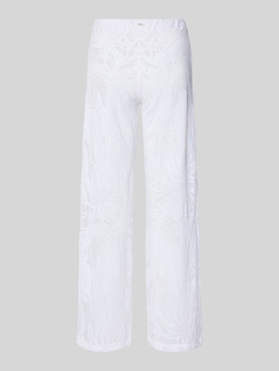 Produktfoto, weiße Damen Hose aus Häkelspitze Modell 'KISKA COCOBEACH' von Banana Moon, Material-Mix mit Stretch-Anteil, Regular-Fit, elastischer Bund