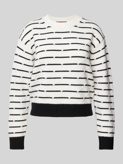 Max Mara Studio Strickpullover mit Strukturmuster Modell 'GETTONE' Weiss 2