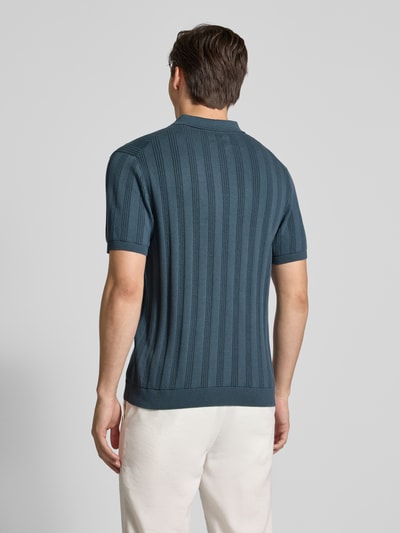 MCNEAL Regular Fit Strickpolo mit Strukturmuster Petrol 5