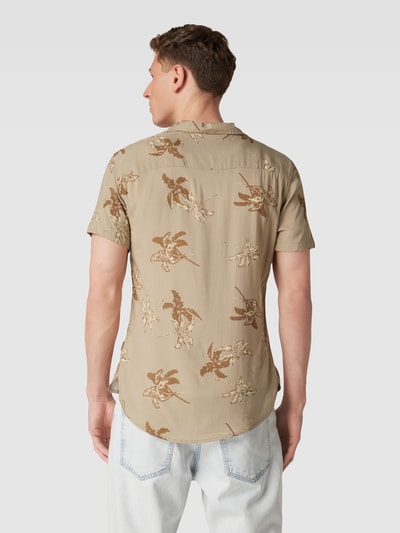 Blend Freizeithemd mit Motiv-Print Modell 'BIG PALM' Beige 5