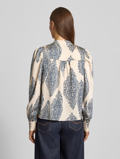 Neo Noir Regular Fit Bluse mit Tunikakragen Modell 'Rosslyn' Weiss 5