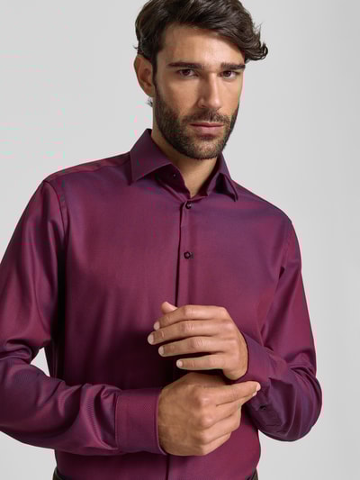 Christian Berg Men Regular Fit Businesshemd mit extra langem Arm Bordeaux 3