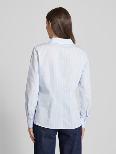 Someday Regular fit overhemdblouse met strikceintuur, model 'Zellissima' Bleu - 5