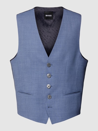 BOSS Gilet met paspelzakken, model 'Jasper' Blauw - 2