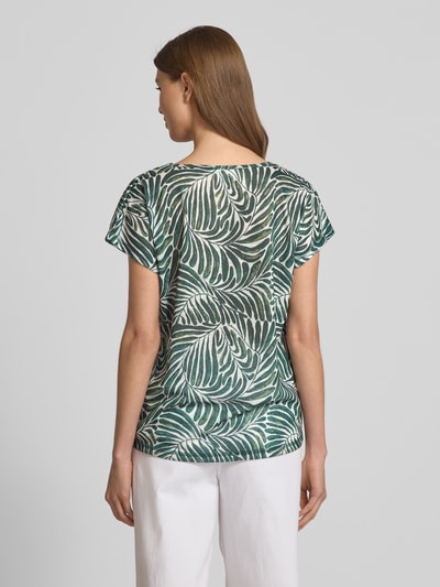 Christian Berg Woman T-shirt met geribde ronde hals Donkergroen - 5