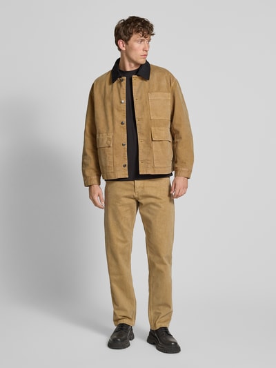 BOSS Orange Regular Fit Jeansjacke aus reiner Baumwolle Modell 'DETROIT' Beige 1