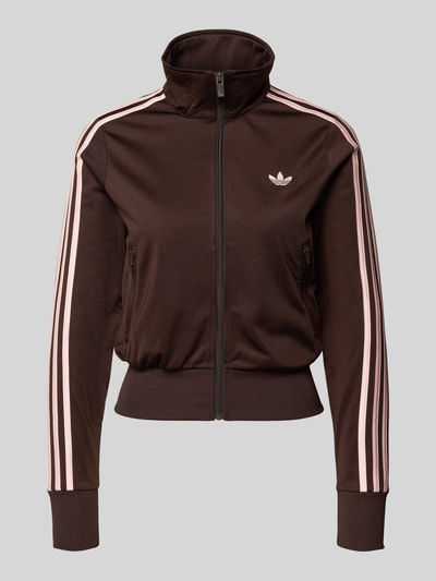adidas Originals Regular Fit Sweatjacke mit Logo-Stitching Schoko 2