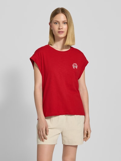 s.Oliver RED LABEL Relaxed Fit T-Shirt aus reiner Baumwolle Rot 4