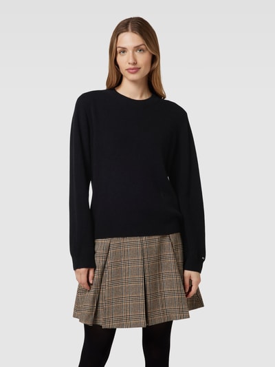 Tommy Hilfiger Gebreide pullover met labelstitchings Zwart - 4