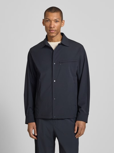 Armani Exchange Blouson mit Kentkragen und Brusttasche Dunkelblau 4