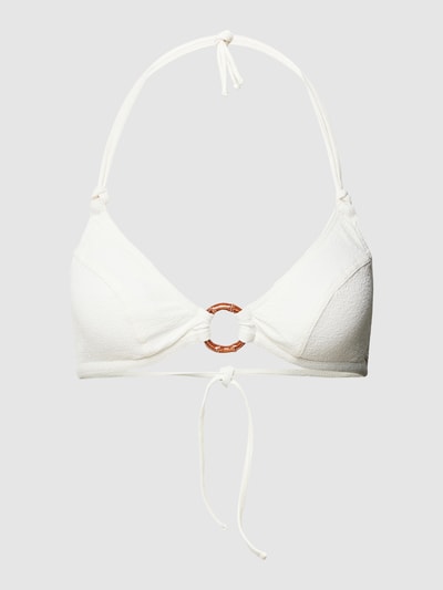 Banana Moon Bikini-Oberteil mit Strukturmuster Modell 'MINEW' Offwhite 2