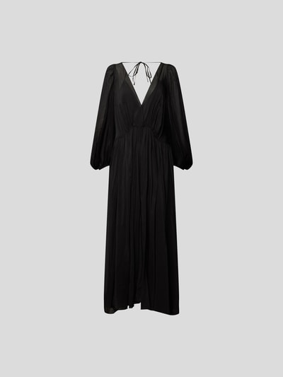 Forte Forte Maxikleid mit V-Ausschnitt Schwarz 2